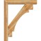 Ekena Millwork Merced Block Rough Sawn Bracket w/ Offset Brace, Western Red Cedar, 6"W x 34"D x 42"H BKT0604X34X42MRC05RWR - alternate 4